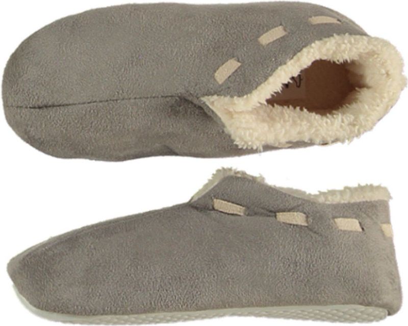 Apollo - Spaanse Pantoffels - Grijs - Suede Uiterlijk - Zachte Pluche Voering