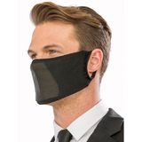 5x Wasbare antibacteriele gezichtsmaskers/mondkapjes zwart van ademende stof voor volwassenen
