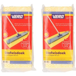 50x Stofdoeken met citroengeur voor Vero stofwisser - 60 cm - VloerFlipper60 - Huishouden - Schoonmaken - Stofwissers/vloerwissers stofdoekjes