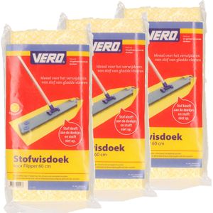75x Stofdoeken met citroengeur voor Vero stofwisser - 60 cm - VloerFlipper60 - Huishouden - Schoonmaken - Stofwissers/vloerwissers stofdoekjes
