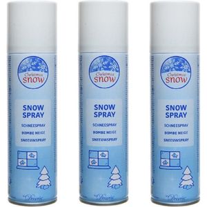 3x stuks milieuvriendelijke sneeuwspray / spuitsneeuw spuitbussen van 150 ml - Sneeuw spuitbus ECO