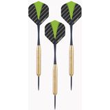 4x Set van 3 dartpijlen Longfield darts brass 21 grams - Darten/darts sport artikelen pijltjes messing - Kinderen/volwassenen