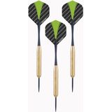 3x Set van 3 dartpijlen Longfield darts brass 23 grams - Darten/darts sport artikelen pijltjes messing - Kinderen/volwassenen