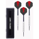 2x Set van 3 dartpijlen Longfield darts nickel silver 23 grams - Darten/darts sport artikelen pijltjes nickel silver - Kinderen/volwassenen