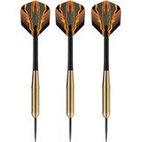 2x Set van 3 dartpijlen Club Brass 19 grams - Darten/darts sport artikelen pijltjes messing - Kinderen/volwassenen