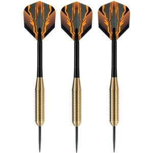 2x Set van 3 dartpijlen Club Brass 22 grams - Darten/darts sport artikelen pijltjes messing - Kinderen/volwassenen