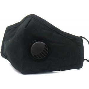 5x Zwarte herbruikbare mondkapjes met filter voor volwassenen - Mondkapjes