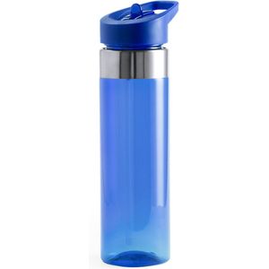Bidon/drinkfles/waterfles 650 ml blauw van kunststof