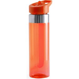 Drinkfles/waterfles/sport bidon oranje kunststof 650 ml