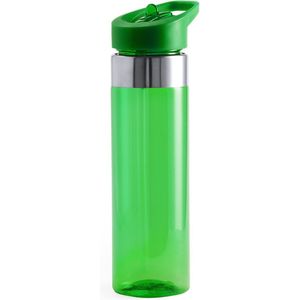 Drinkfles/waterfles 650 ml groen van kunststof met draaidop en eenvoudige opening - Sport bidon - Waterflessen