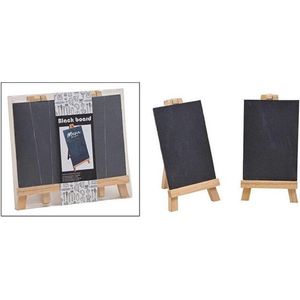4x Krijt memobordjes hout 21 x 20 cm - wanddecoratie