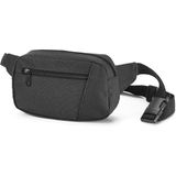 Zwart heuptasje/buideltasje voor volwassenen 21 x 12 cm - Zwarte heuptassen/fanny pack voor op reis/onderweg