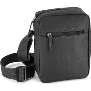 Zwart schoudertasje voor volwassenen 18 x 22 cm - Zwarte schoudertassen voor op reis/onderweg