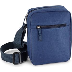Blauw schoudertasje voor volwassenen 18 x 22 cm - Blauwe schoudertassen voor op reis/onderweg