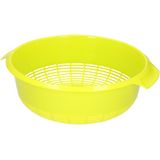 1x Kunststof vergiet groen - 27 x 23 x 9 cm - Laag model - Plastic vergieten keuken accessoires
