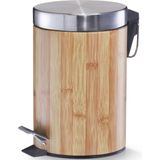 Zeller - Vuilnisbakken - Houtprint - Lichtbruin en Donkerbruin - 2x 3 Liter