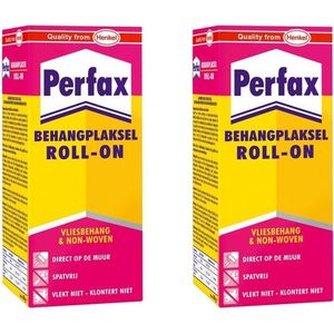 2x pakken Perfax roll-on behanglijm/behangplaksel 200 gram