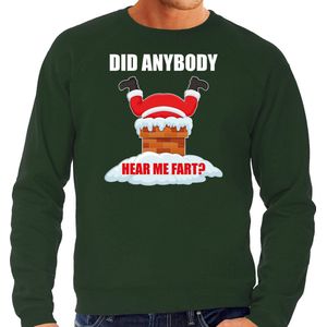 Fun Kersttrui / outfit Did anybody hear my fart groen voor heren - kerst truien