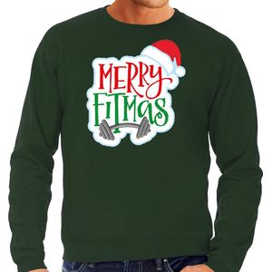 Bellatio Decorations - Kerstsweater - Groen - Katoen