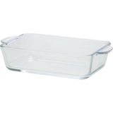 Rechthoekige glazen kleine ovenschaal - 500 ml - 16 x 11 x 4,5 cm - Ovenschotel schalen - Serveerschalen