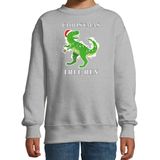 Christmas Tree Rex - Kerstsweater - Grijs - Kleding