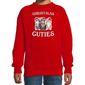 Bellatio Decorations - Kerstsweater - Rood - Katoen - Christmas Cuties