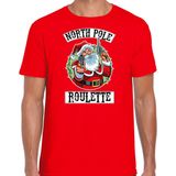 Fout Kerstshirt Kerst t-shirt Northpole roulette rood voor heren - Kerstkleding Christmas outfit
