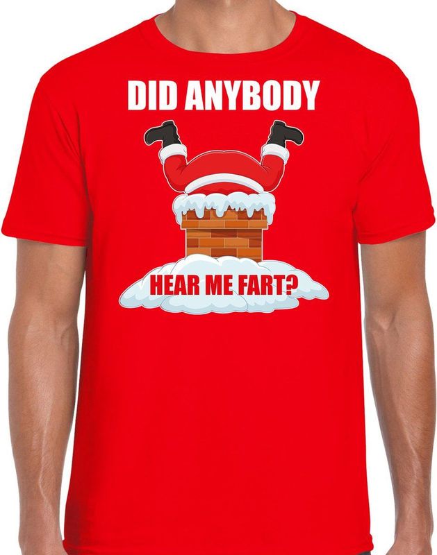 Bellatio Decorations - Kerstshirt - Rood - Katoen