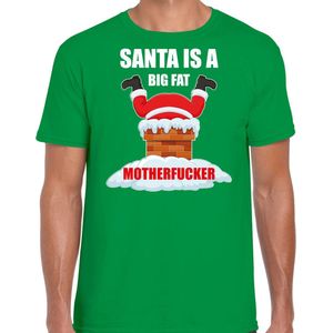 Fout - Kerstshirt Santa - Groen - Heren - Kerstkleding