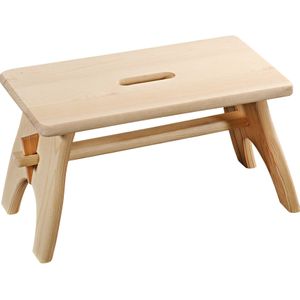 Houten opstapje/krukje 42 x 20 cm - Huishoudkrukjes - Yoga of meditatie krukje - Toiletkrukje