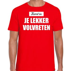 Bellatio Decorations - Kerst T-shirt - Rood - Katoen