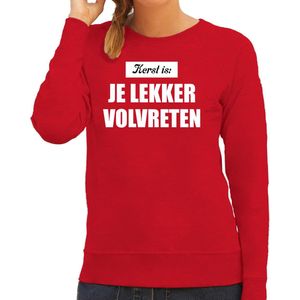 Kerst is: je lekker volvreten foute Kersttrui / Kerst outfit rood voor dames - kerst truien