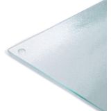 2x Glazen Snijplanken/Serveerplanken met Siliconen Voetjes 30 X 40 cm