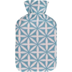 Babykruik - Lichtblauw/Wit - Fleece Hoes met Sterren Print - 1,7 Liter