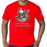 Bellatio Decorations - Kerst T-shirt - Rood - 100% Katoen