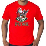 Bellatio Decorations - Kerst T-shirt - Rood - 100% Katoen - 1,5 Meter Punk