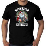 Bellatio Decorations - Kerst T-shirt - Zwart - Katoen