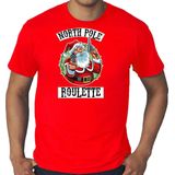 Bellatio Decorations - Northpole Roulette - Kerst T-shirt - Rood - Katoen