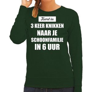 Bellatio Decorations - Foute Kersttrui - Groen - Dames - Kerstkleding