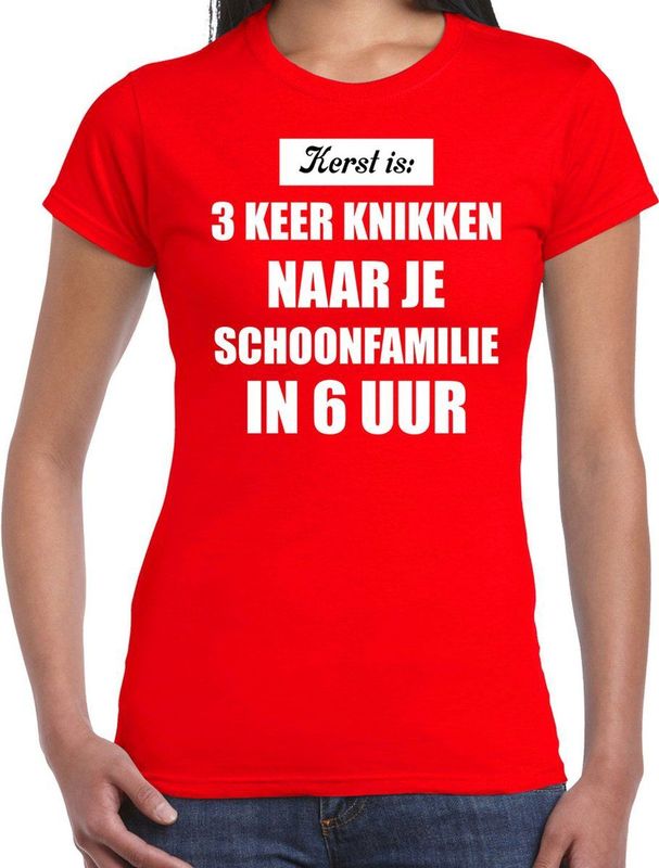 Bellatio Decorations - Fout Kerstshirt - Rood - 100% Katoen