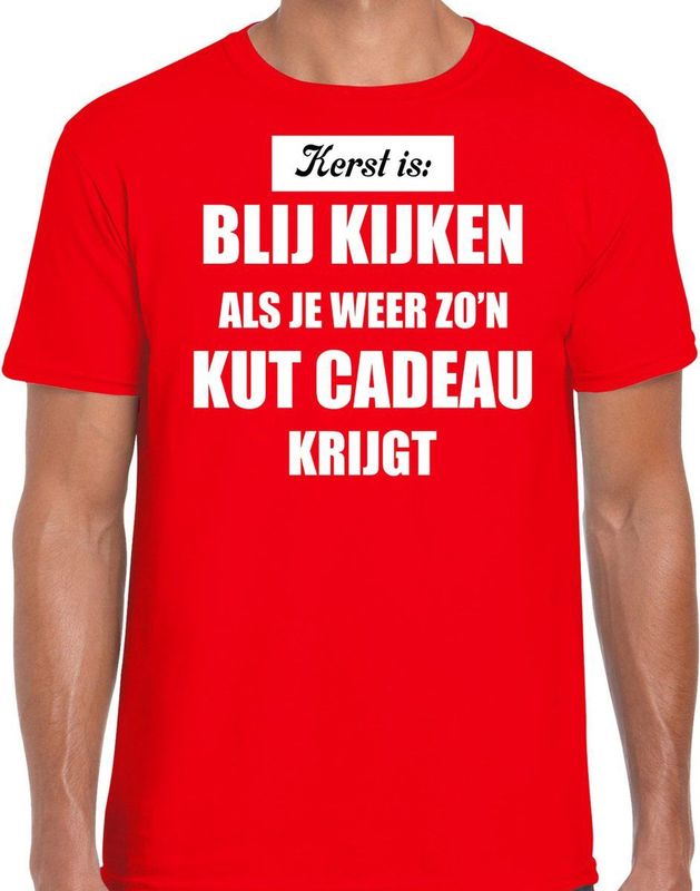 Rood - T-shirt - Kerst - Heren - Kerstkleding