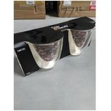Set van 2x dubbelwandige koffie/espresso glazen 160 ml - transparant - Espresso bekers en glazen
