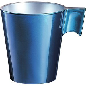 Espresso kopjes/bekers donkerblauw 80 ml - Koffiekopjes van keramiek