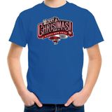 Bellatio Decorations - Kerstshirt - Blauw - 100% Katoen