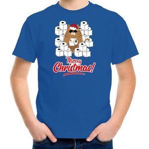Fout - Kerstshirt - Blauw - Kleding - Kinderen - Merry Christmas