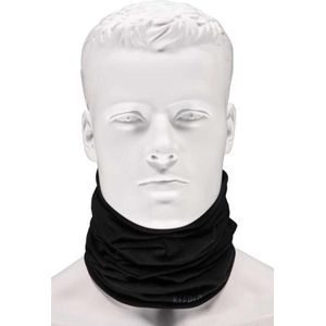 Zwarte nekwarmer sjaal thermo voor dames/heren op wintersport