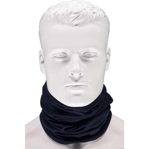 Navy blauwe thermo fleece sjaal/shawl voor volwassenen - Multifunctionele morf sjaal - Warme gezichtsbedekker/windvanger - Nekwarmers