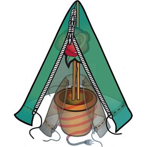 Plantenhoes piramide 100 x 200 cm voor bomen/planten/struiken - Anti-vorst beschermhoes