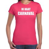 Bellatio Decorations - Ik Haat Carnaval - T-shirt - Fuchsia Roze - Katoen