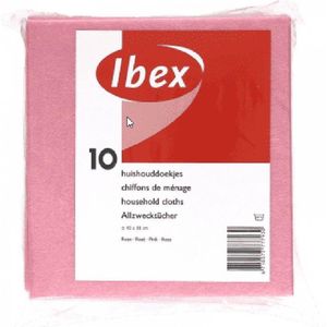 10x Roze Viscose Schoonmaakdoekjes/Dweiltjes 38 X 40 cm - Huishouddoekjes/Vaatdoekjes